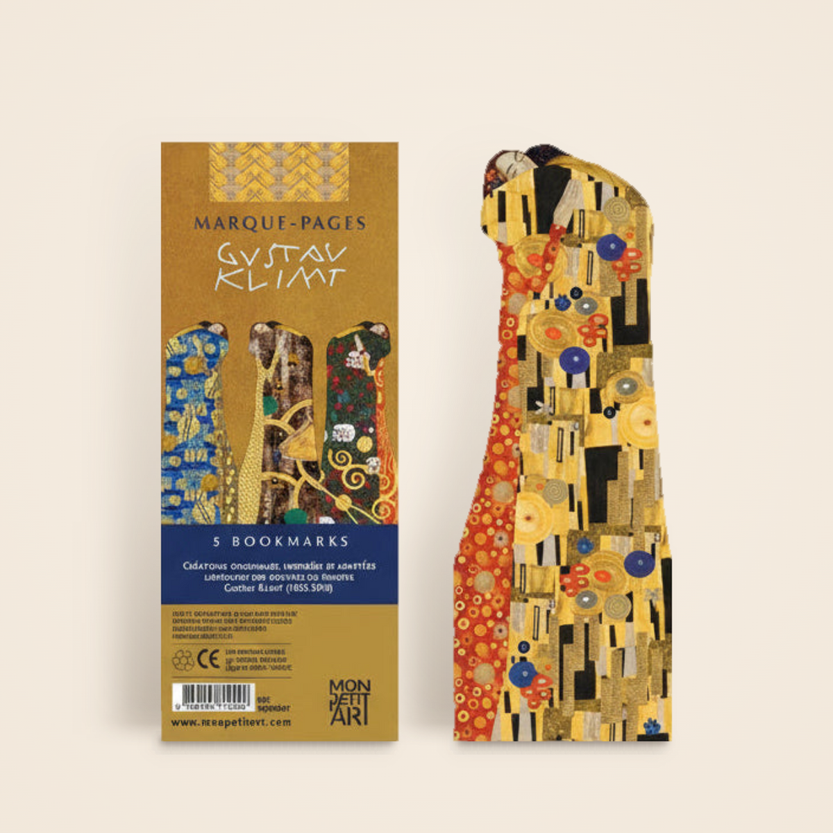 Marque-pages Klimt Le Baiser par Mon Petit Art