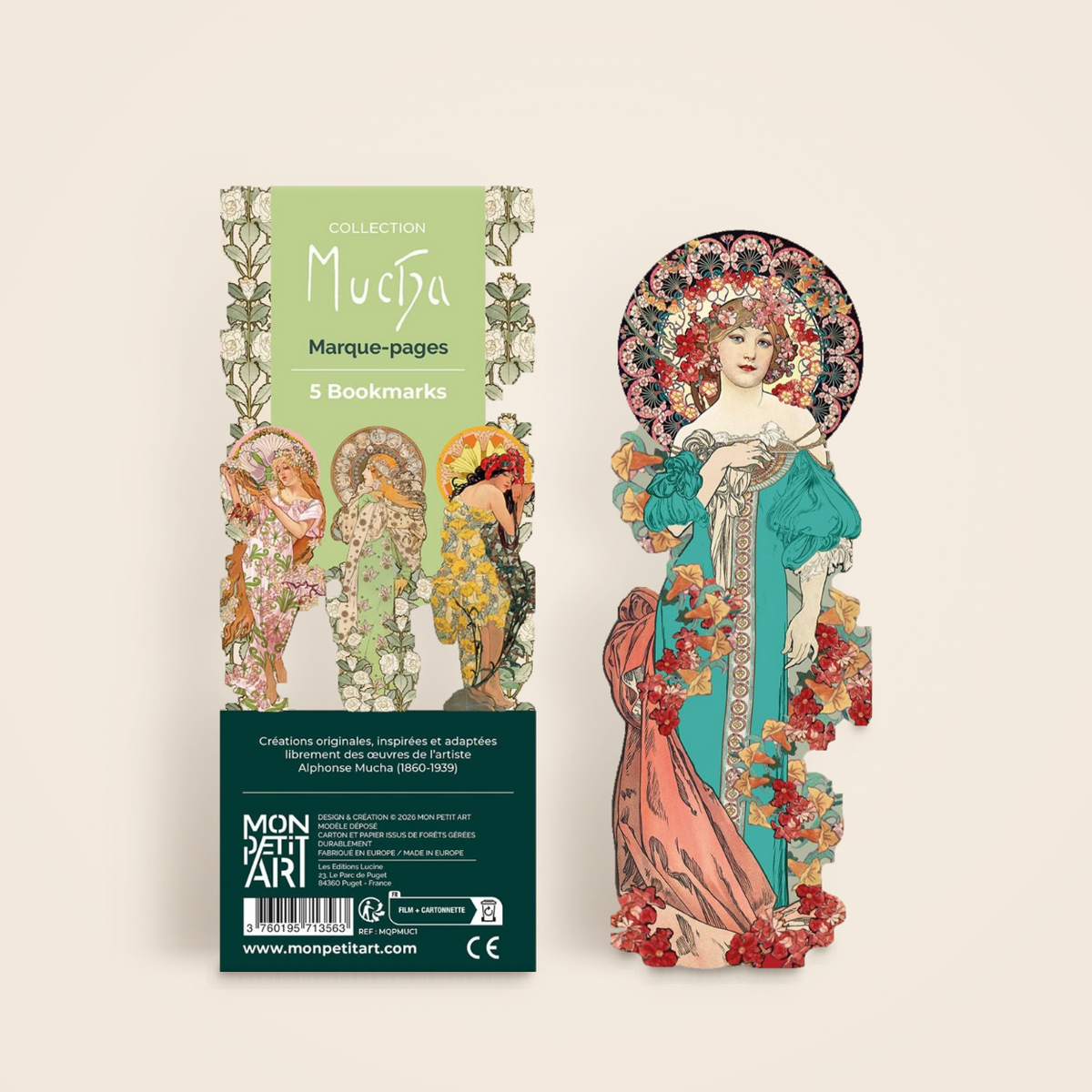 Marque-pages Mucha par Mon Petit Art