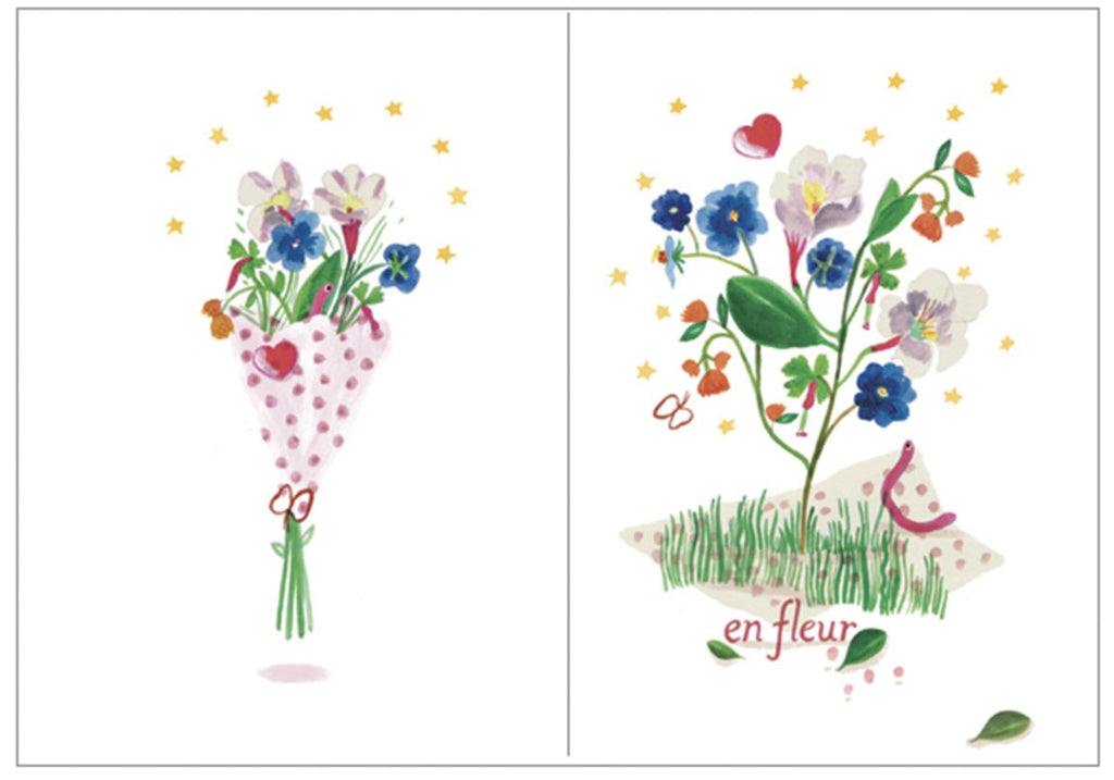 Set de 5 cartes doubles- "En Fête"