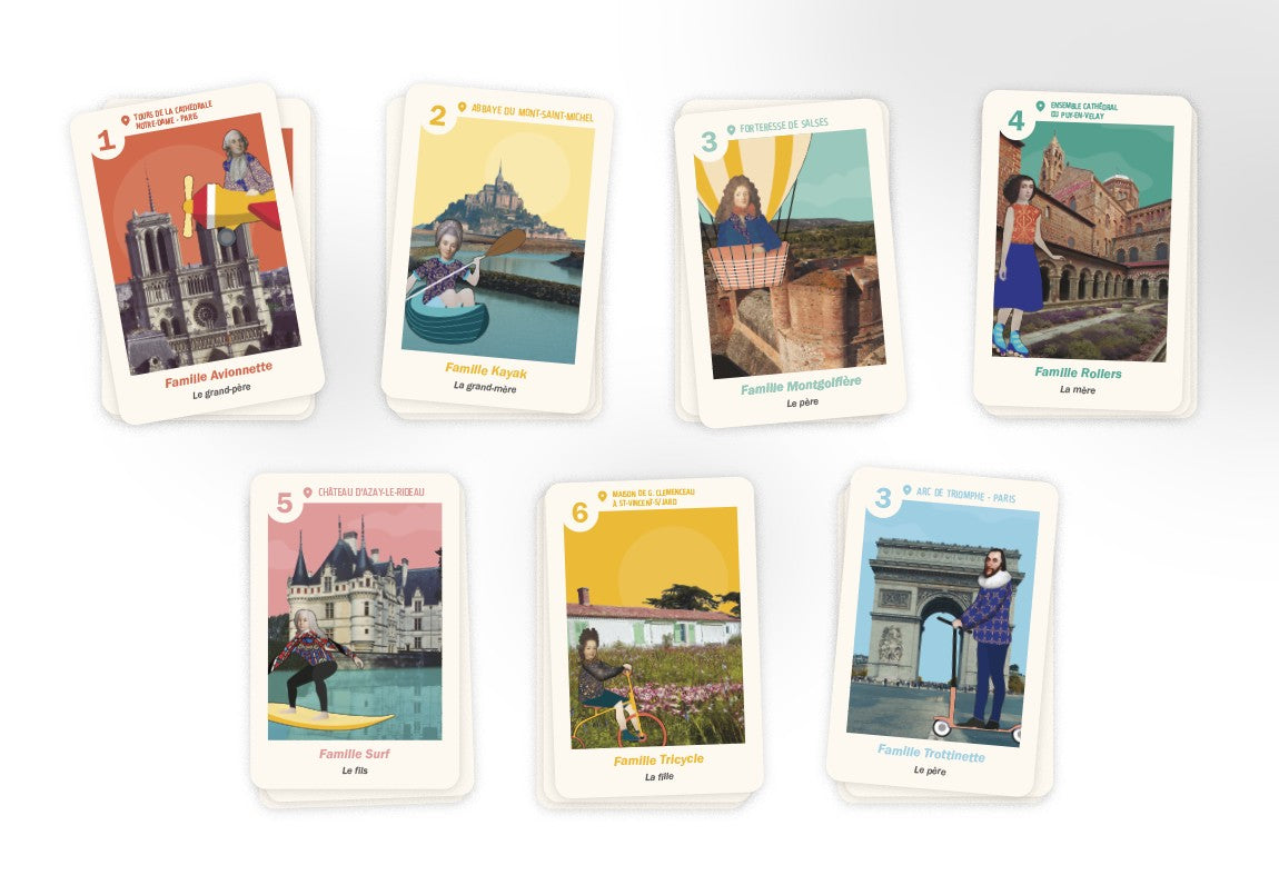 HAPPY FAMILIES CARD GAME - Tour de France of monuments