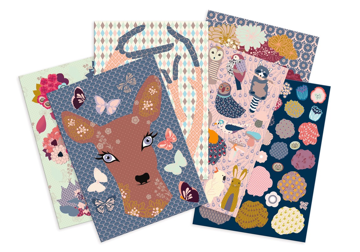 Coffret Créatif DIY - Décoration murale "La biche fleurie"