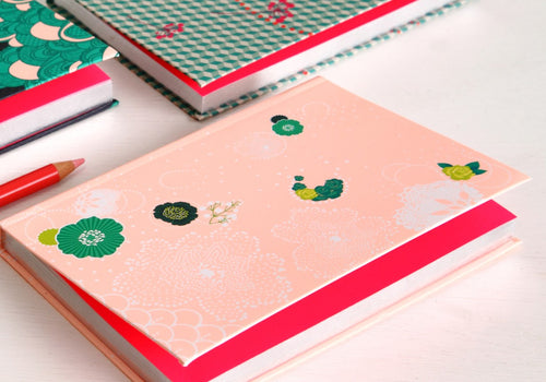 Carnet De luxe - Fleurs roses