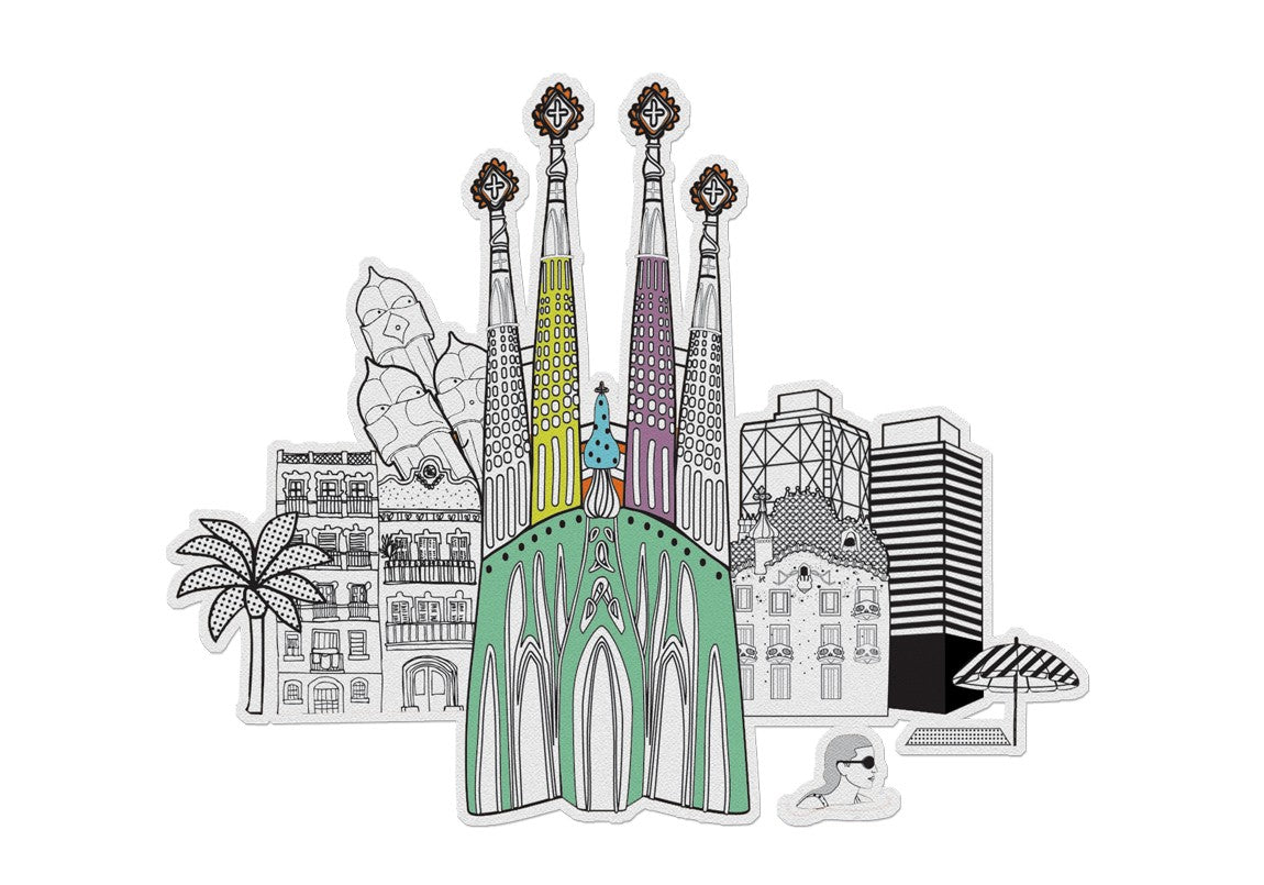 Barcelone à colorier - 3D Color City