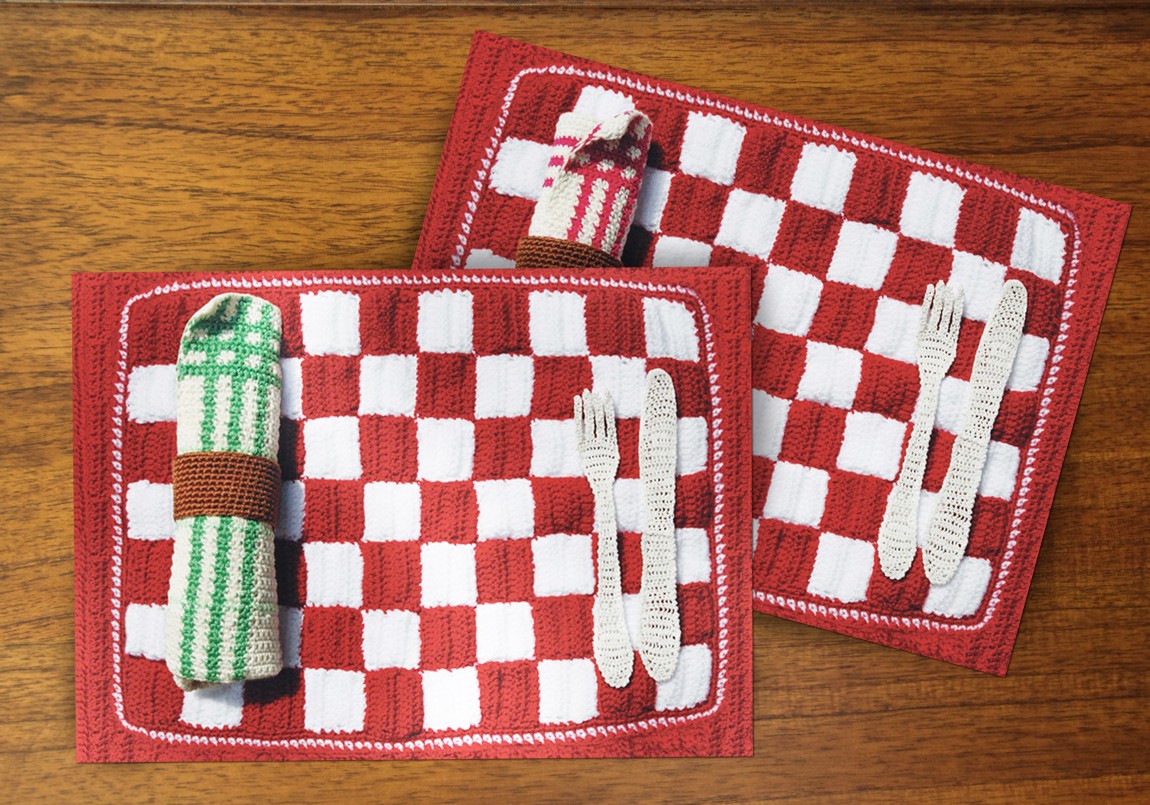 4 sets de table - Trompe l'oeil