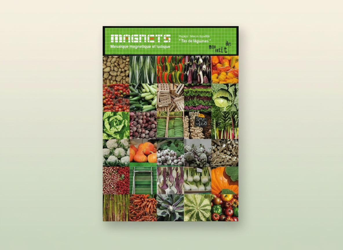 Mosaïques magnétiques - Carrés de légumes